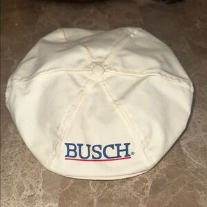 Busch Cream Newsboy Flat Cap